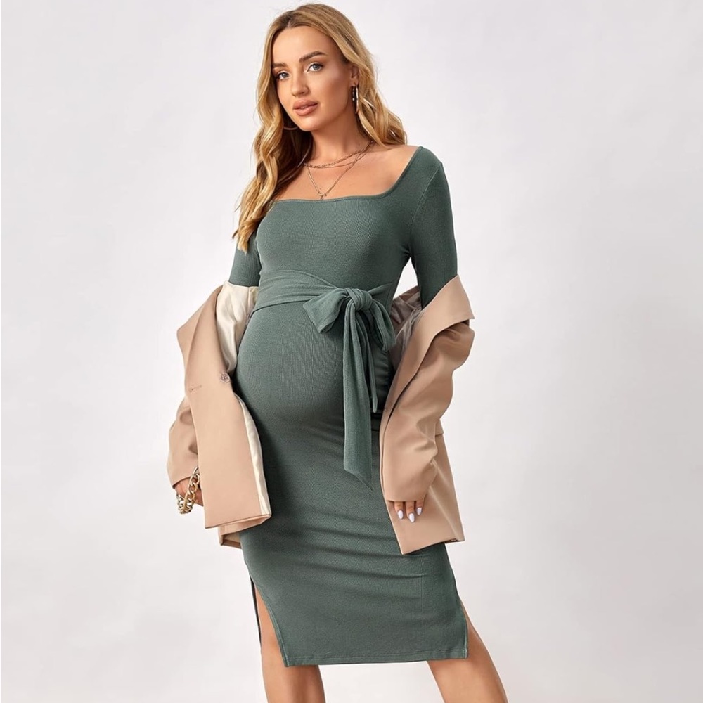 🆕 Sage Maternity Dress